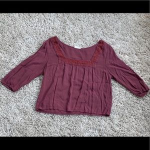 Square neck maroon pacsun top